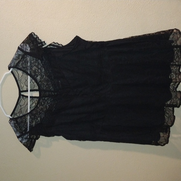 NWT Torrid Lace Black Layered Top Size L/00 - Picture 3 of 9